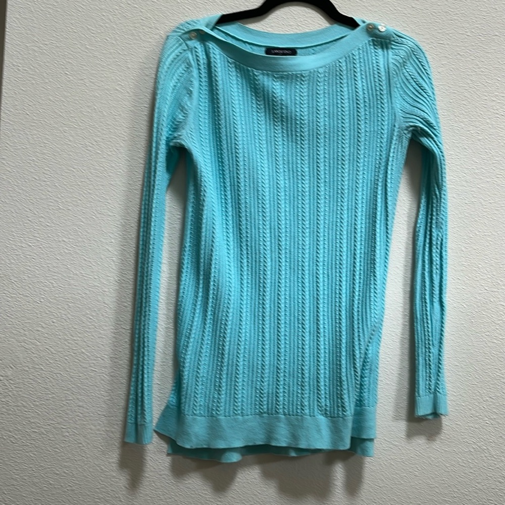 Lands end teal blue lightweight sweater